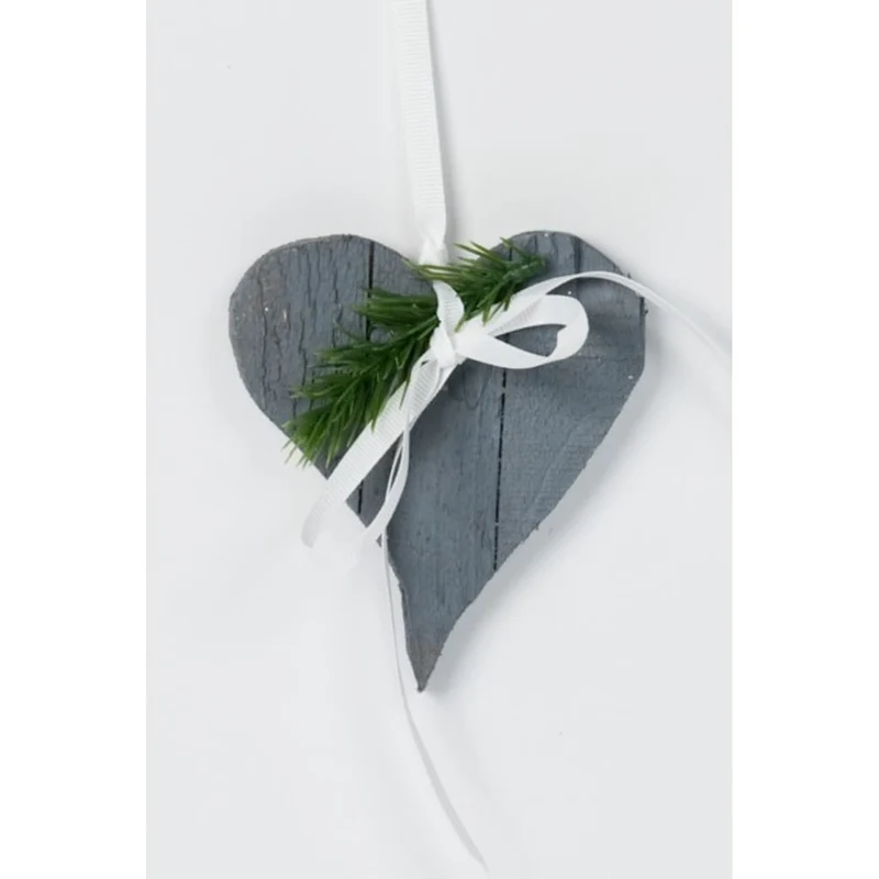 Kunstig Hjerte i tre 10 cm lilla