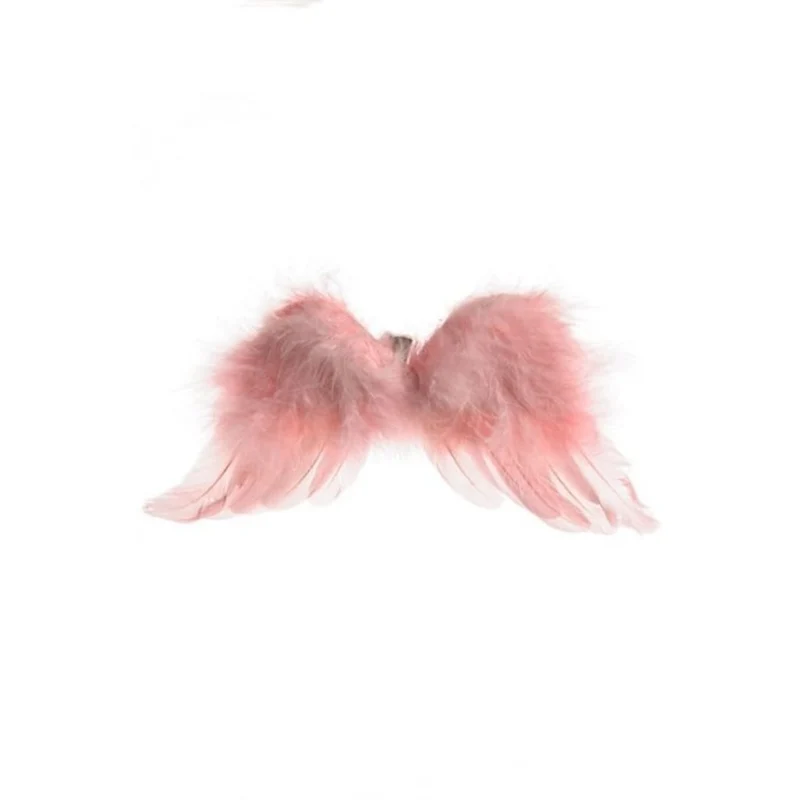 Englevinger 23 cm rosa dekor