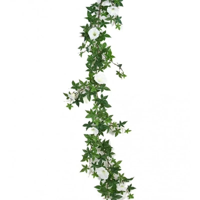 Hvit ipomeagirlander 120 cm