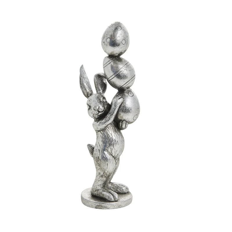 Selille kanindekoration H16.5 Silver