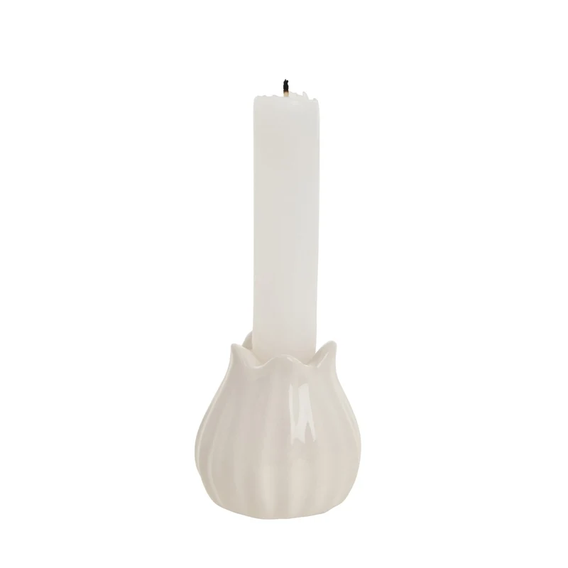 Dealie blomljusstake H6 Off White