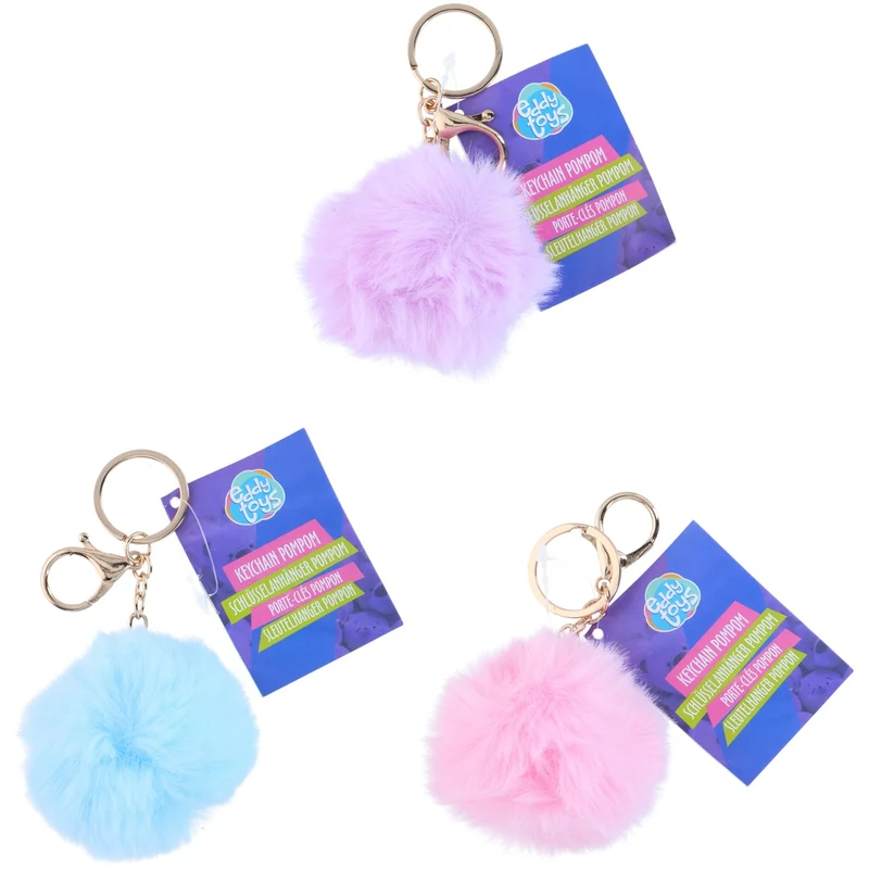 Fluffy Pompom Nøkkelring | Eddy Toys