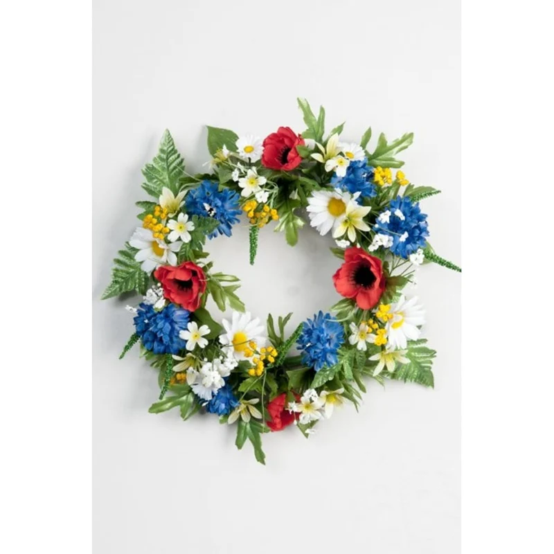 Kunstig Blomsterkrans 30 cm - dekorativ og elegant