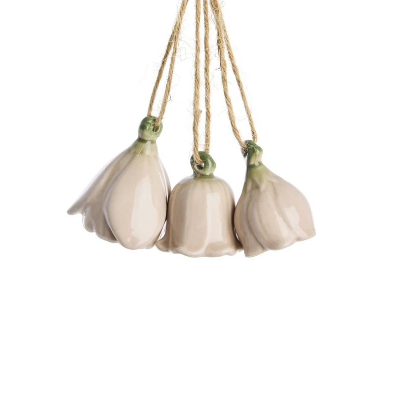 Dehlia set med 3 blomdekorationer Ros