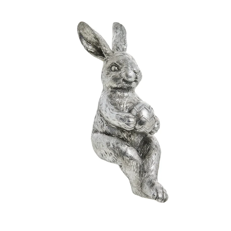 Selille kanindekoration H16.5 Silver