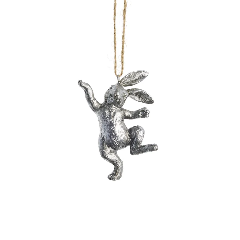 Selille kaninprydnad H9.5 Silver