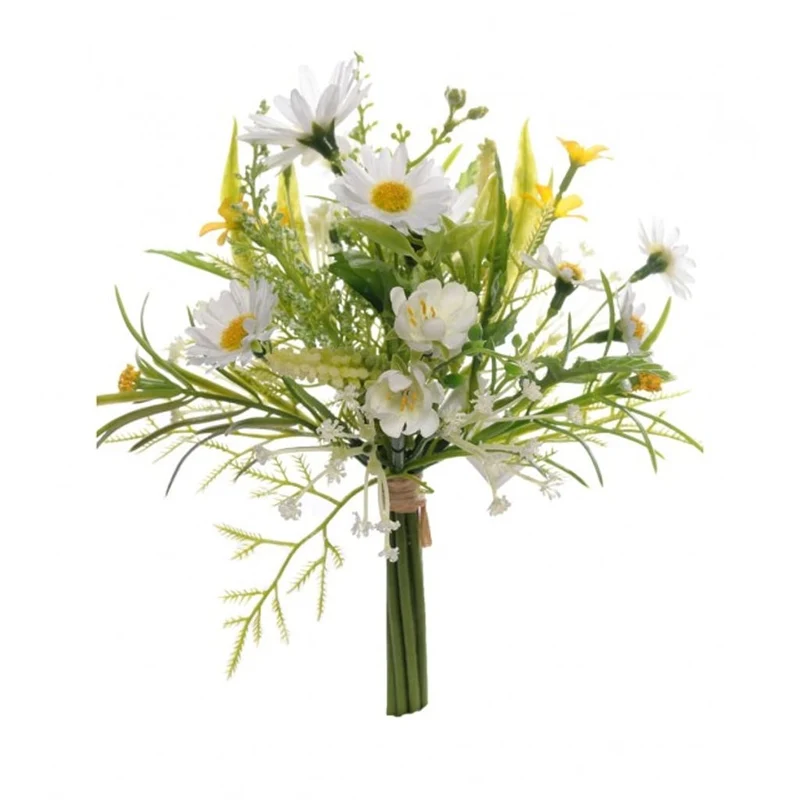 Kunstig Bukett 20 cm hvit kunstig blomster