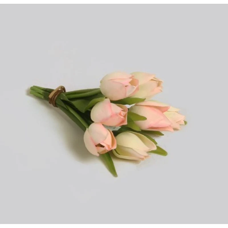 Kunstig Tulipanbukett 20 cm rosa