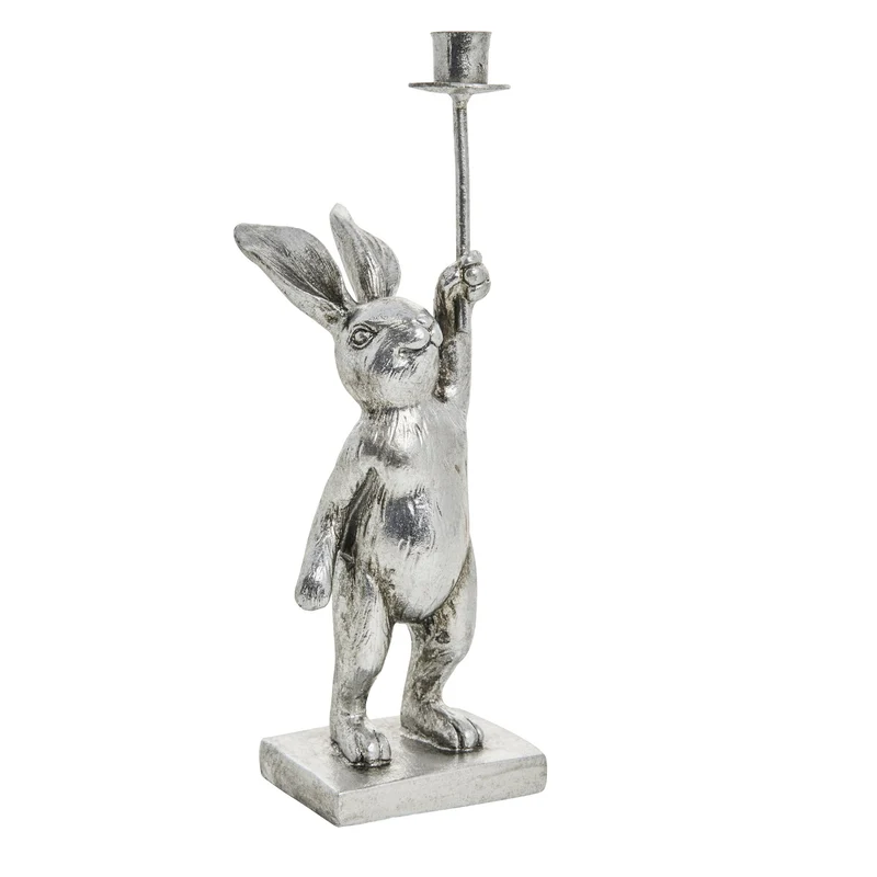 Selille kaninljusstake H18.5 Silver