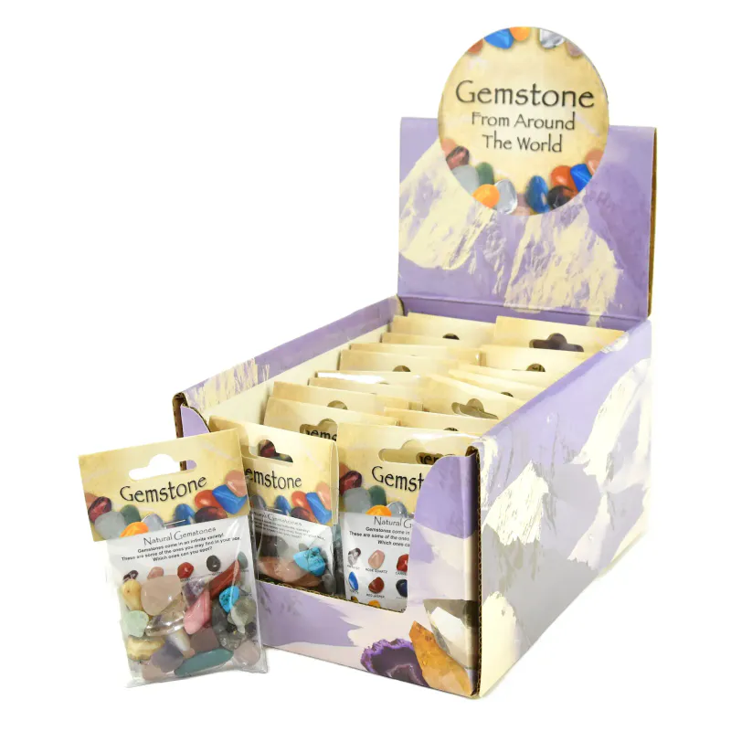 Gemstones Collection 20stk| Edelsteiner i pose med infoskjema