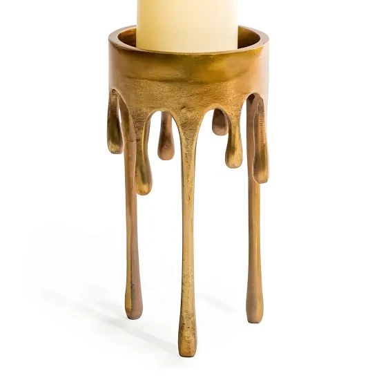 Surrealistisk Stor Ljusstake I Guld – "Dalí" I Aluminium