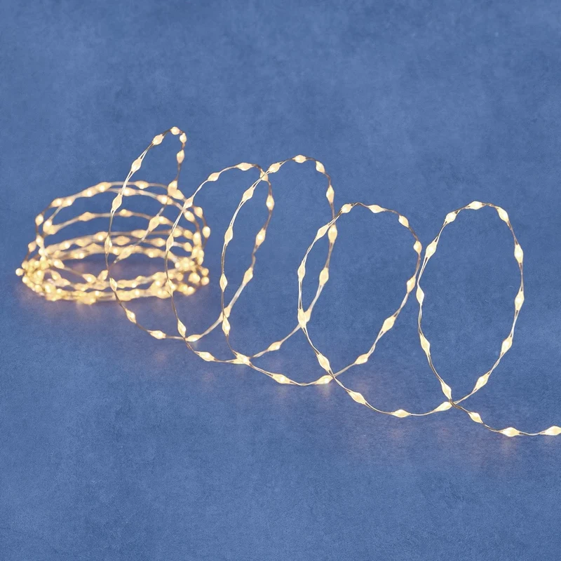 Wireljusslinga 3 meter med 30 LED-lampor i klassisk vit