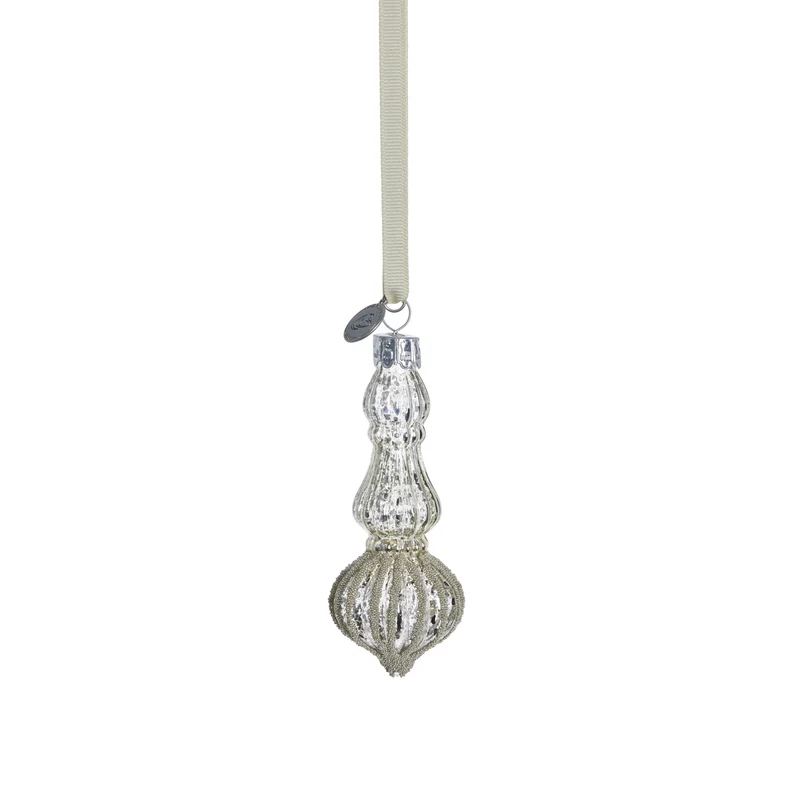 Perline ornament H11 cm. antikt silver
