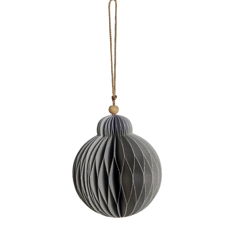 Paline ornament H10 cm. lysegrå