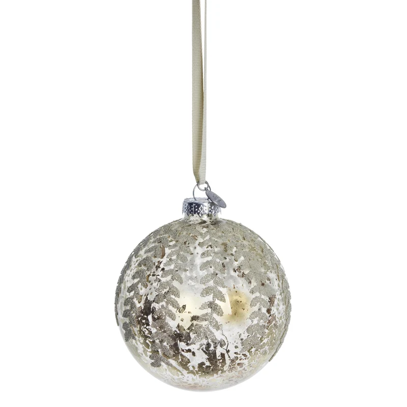Perline dekoration H10 cm. antikt silver