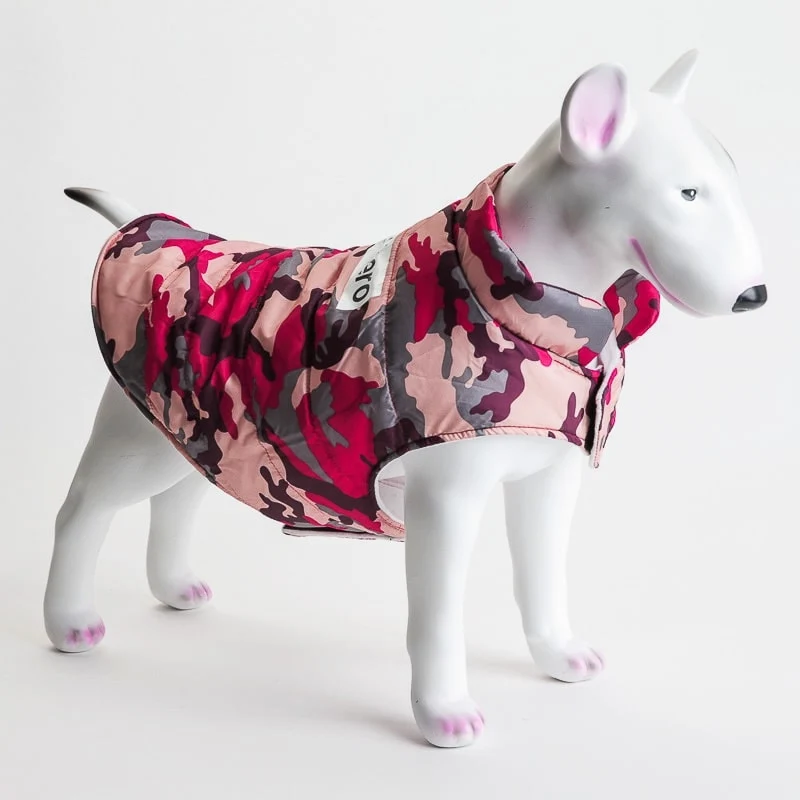 Camo hundevest i bomull, rød – S–2XL