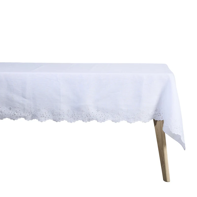 Anglaise duk 320x140 cm. Vit