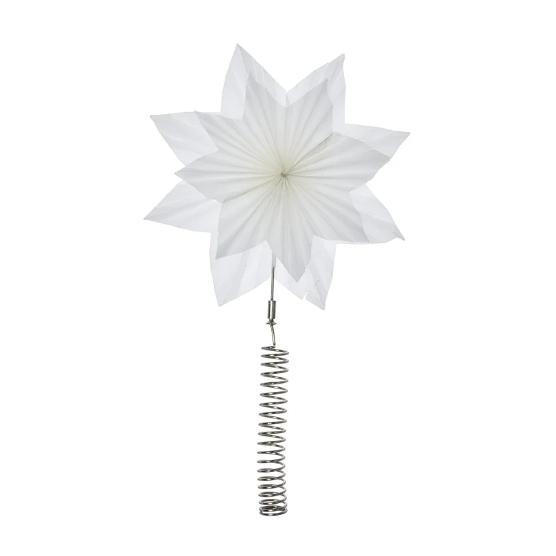 Palisia juletrestjerne H25 cm. benvit