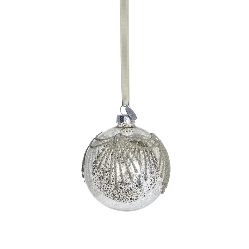 Perline dekoration H8 cm. antikt silver