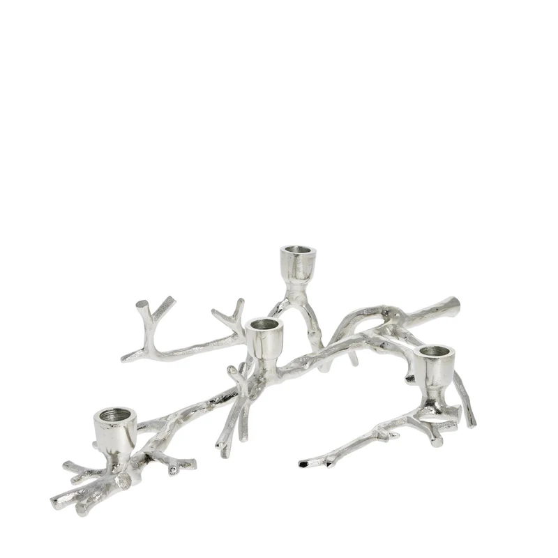 Marline adventsljusstake H12 cm. silver