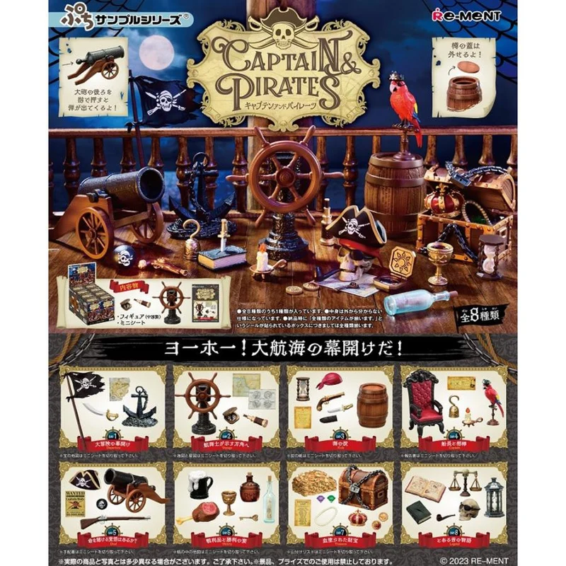 Re-Ment Petite Sample-serien KAPTEN & PIRATER 8-DELARS ASK