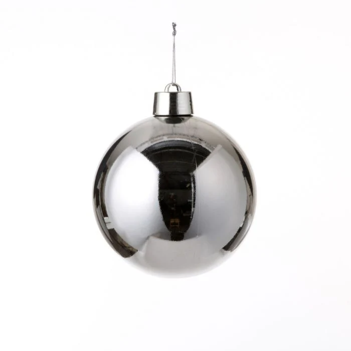 Stor Julgranskula silver diameter 20 cm