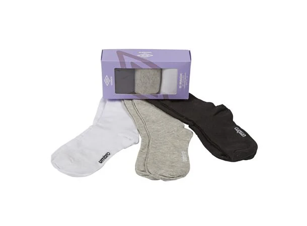 Umbro sokker dame 6-pack - Komfortable Bomullsstrømper i Gaveboks -str 36-41