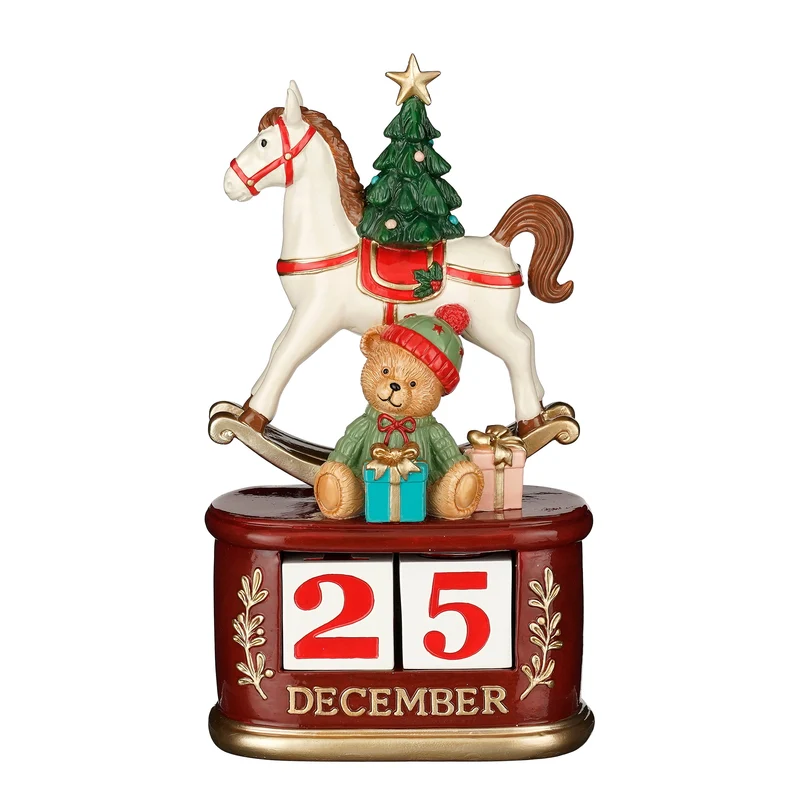 Julkalender med gunghäst och nalle