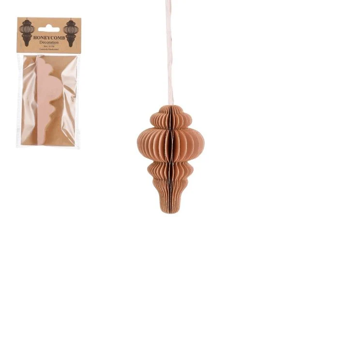 Handgjord istapp rosa 12 cm hög
