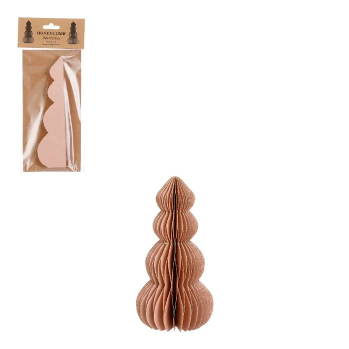 Handgjord julgran rosa 20 cm hög