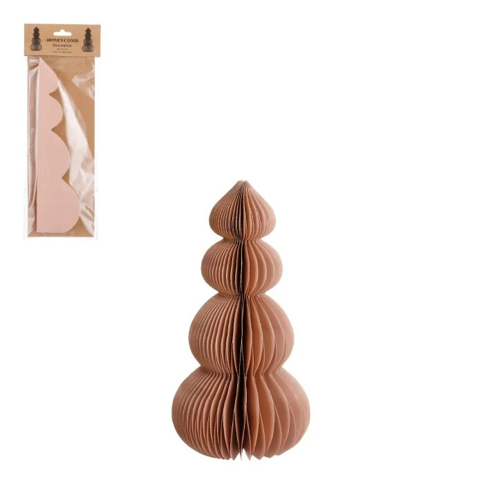 Handgjord julgran rosa 29 cm hög