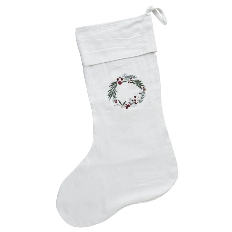 Penine julesokk H51 cm. vit