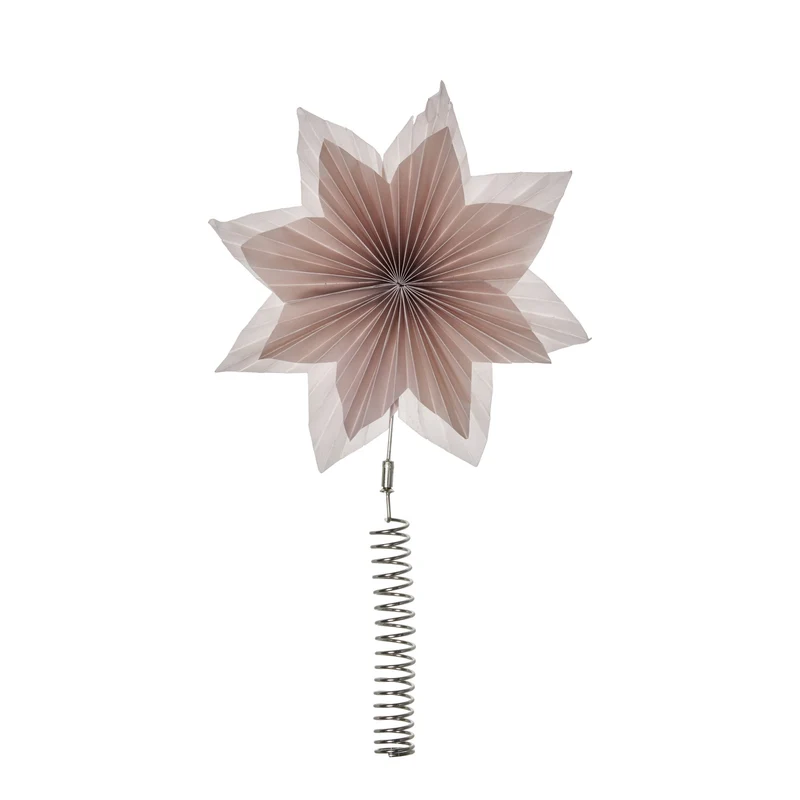 Palisia juletrestjerne H25 cm. støvet rosa