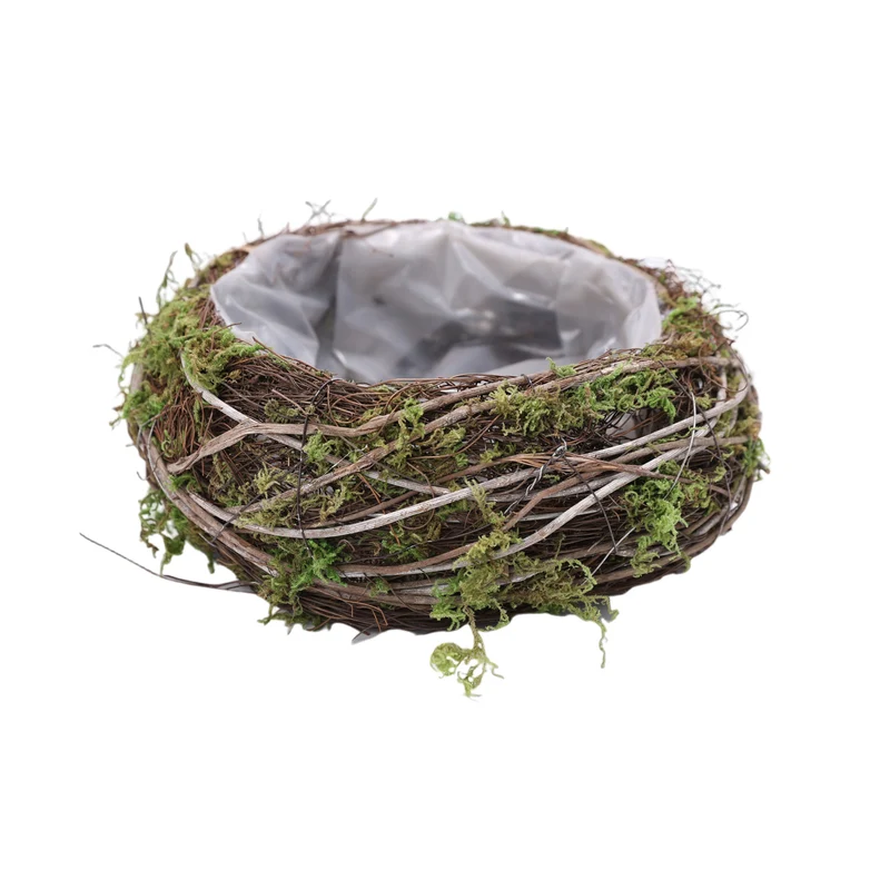 Dekorationsskål med grenar och mossa 20 cm i diameter