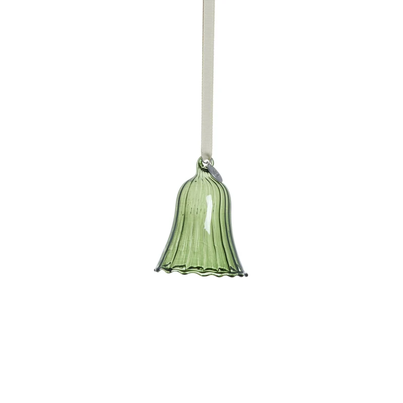Glosille ornament H8 cm. grön