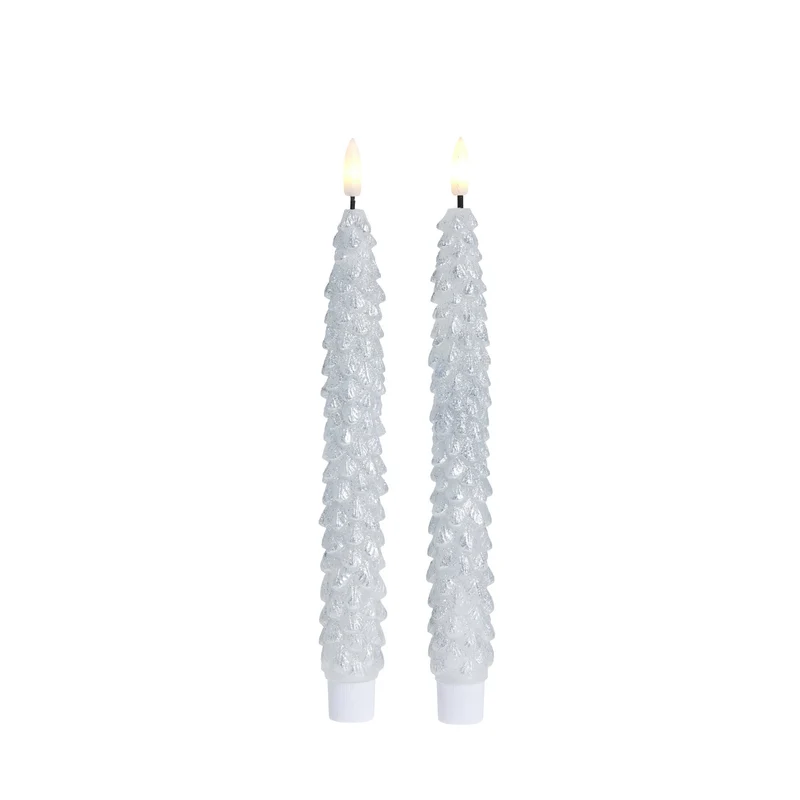 Livia LED-stearinljus H25 cm. silver