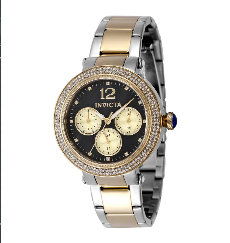 Invicta Bolt Dameklokke Mother of Pearl Dial - 37mm, Gold, Steel -2 års garanti