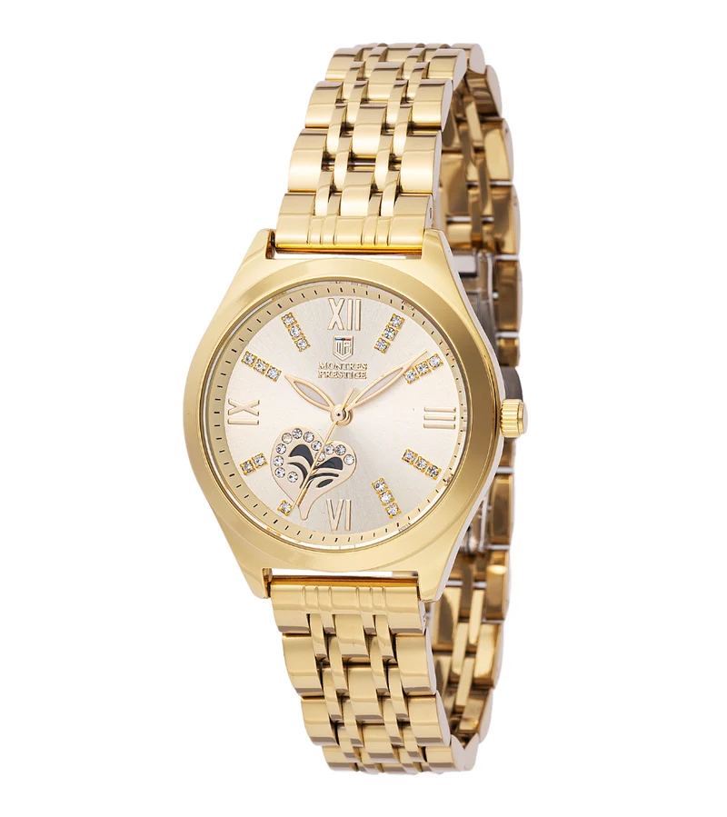 nvicta Montres Prestige X Dameklokke - 33.5mm, Gold Heart - 2 års garanti
