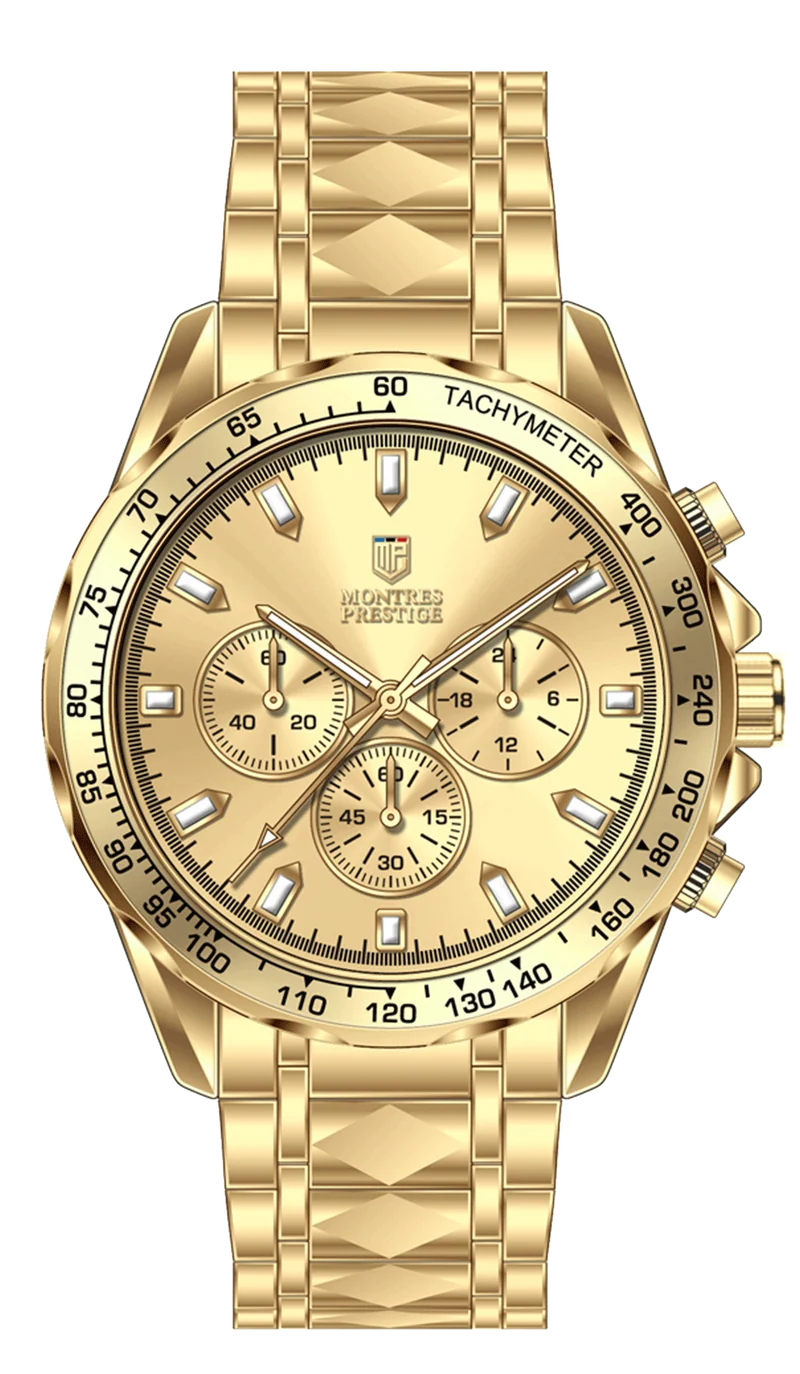 Invicta Montres Prestige X Herreklokke - 44.5mm, Gold - 2 års garanti