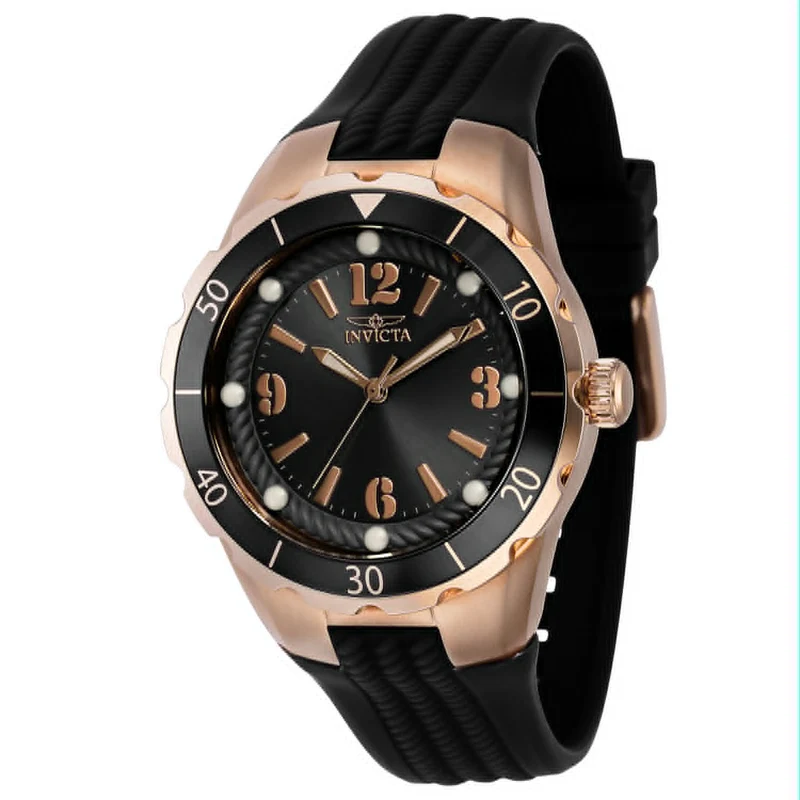 Invicta Angel Halo Dameklokke Svart - 38mm - 2 års garanti