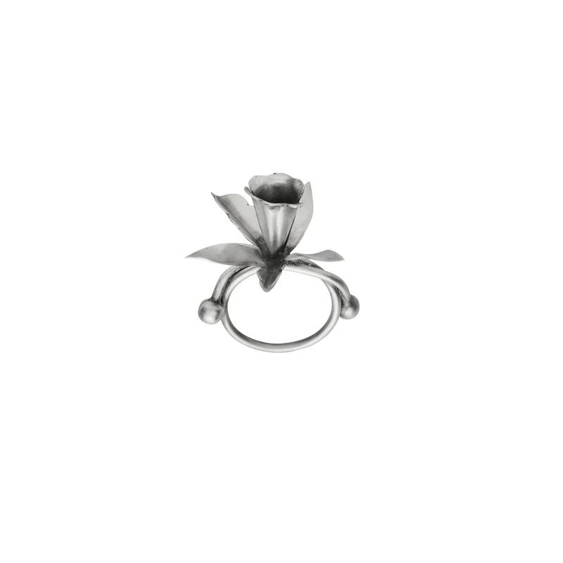 Philine servettring blomma 5x5 cm. Myr. Silver