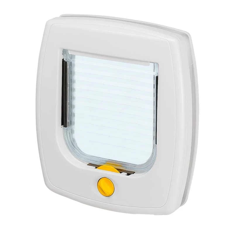 Katteluke Ferplast Swing 3, åpning 14,5 × 14,8 cm – hvit