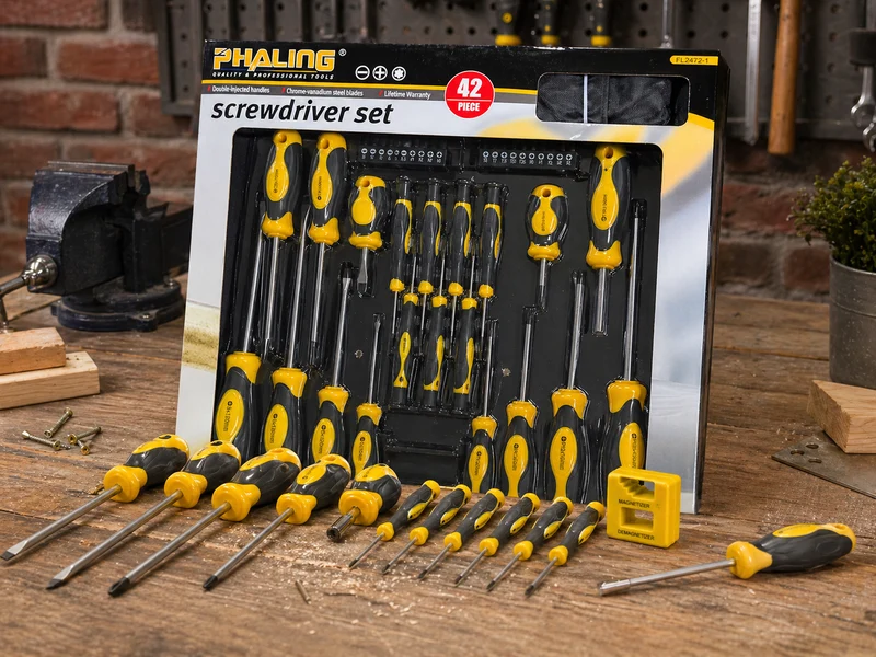 Phaling skrutrekkersett 42 deler - Meget slitesterk