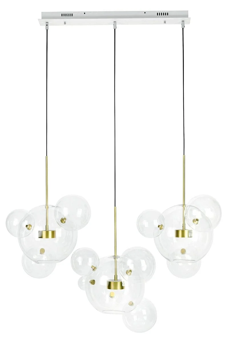 MOOSEE hängande lampa CAPRI LINE 3 guld - 180 LED, aluminium, glas