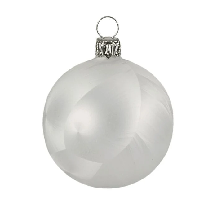 Glaskugler hvide 7cm - 4stk