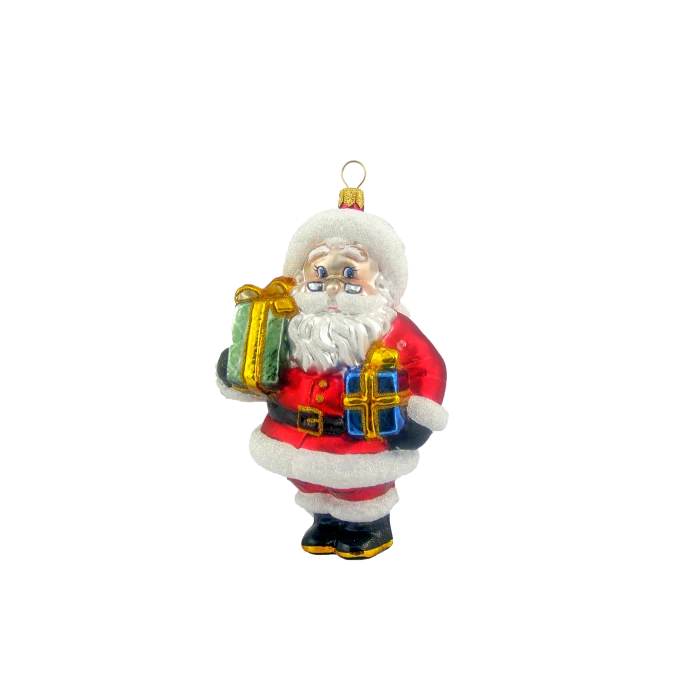 Julgranskula Tomte med julklappar