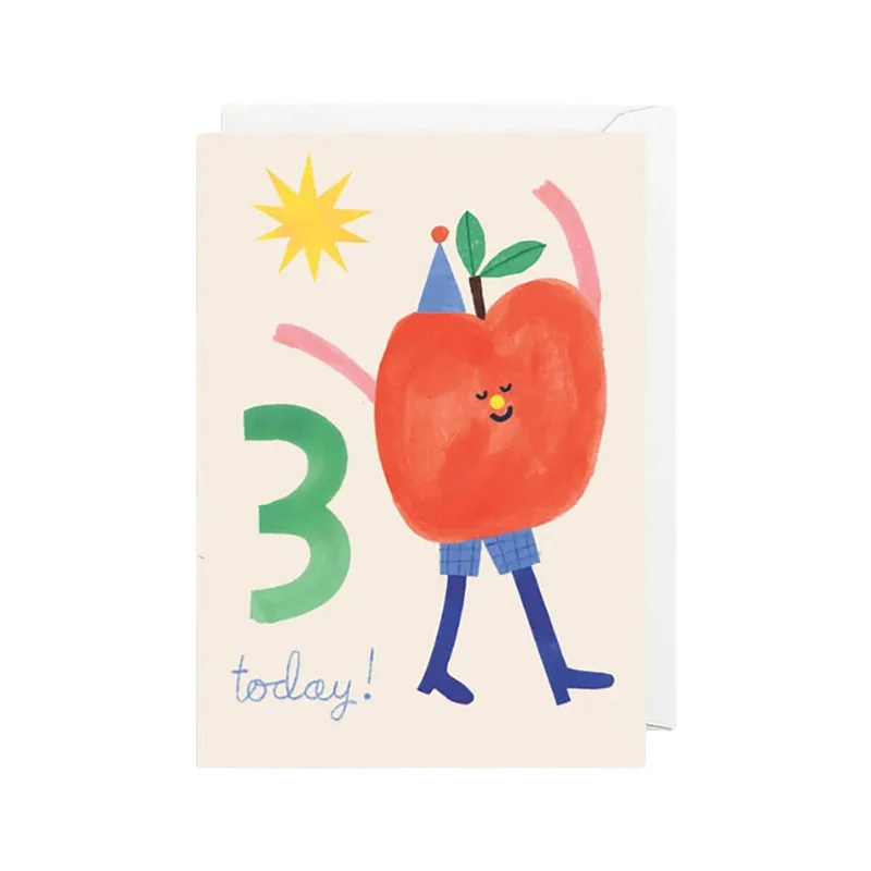 3rd Birthday Mini Greetings Card by Holsen Studio