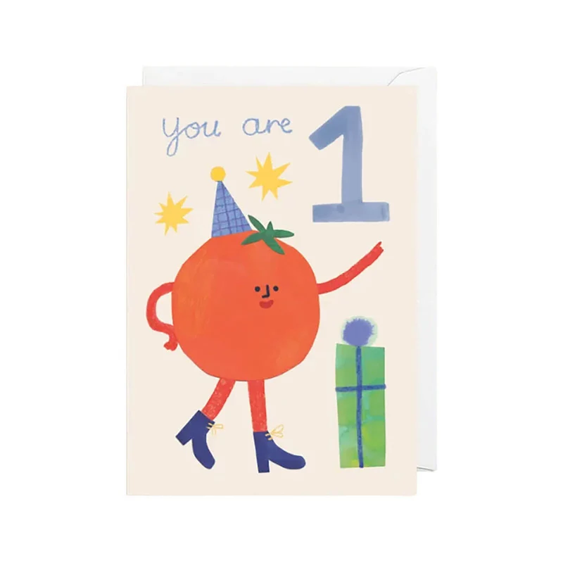 1st Birthday Mini Greetings Card by Holsen Studio