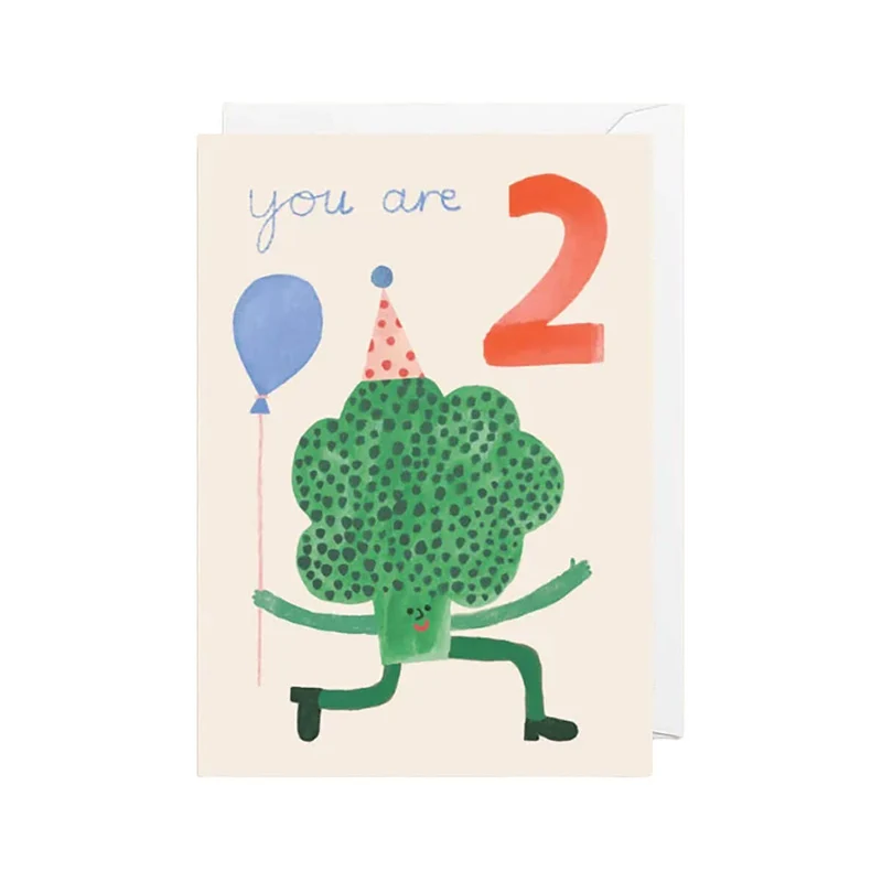 2nd Birthday Mini Greetings Card by Holsen Studio