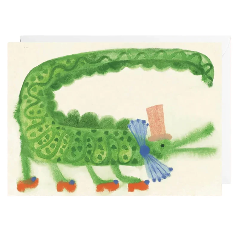Party Croc Greetings Card by Holsen Studio